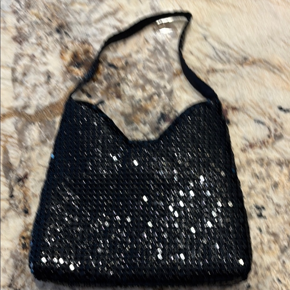 Y&S Black Mesh Vintage Handbag